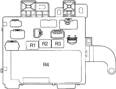 Lexus ES 300 (XV20) (1996-2001) - caixa de fusíveis