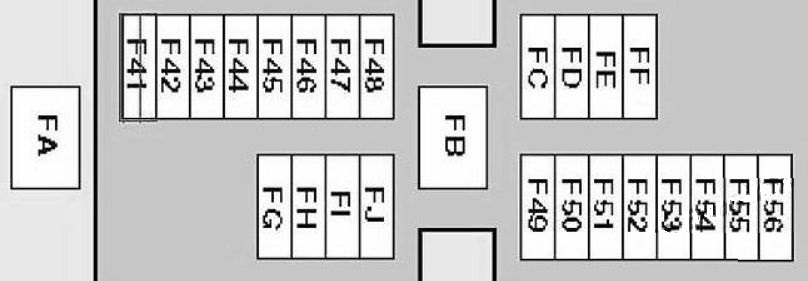 Nissan Patrol Y61 (2004-2013) - caixa de fusíveis e relé