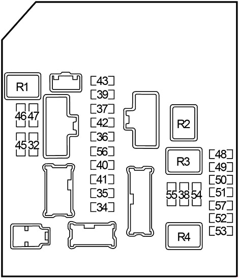 Nissan Xterra N50 (2010-2015) - caixa de fusíveis