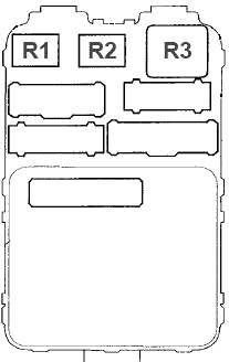 Honda Pilot (2003-2008) - caixa de fusíveis