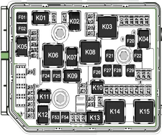 Chevrolet Equinox (2016-2022) - caixa de fusíveis