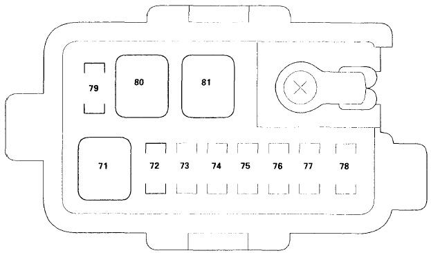 Caixa de fusíveis Honda Odyssey RL1 (1999-2004)