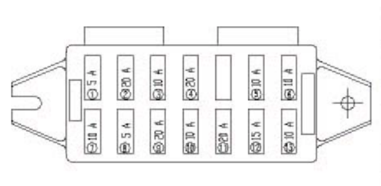 Caixa de fusíveis Yuchai YC25-8