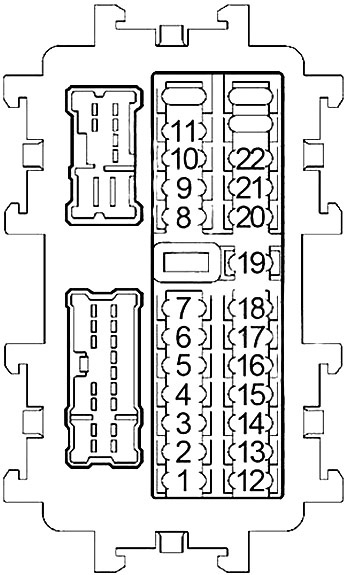 Nissan Quest (2011-2016) - caixa de fusíveis